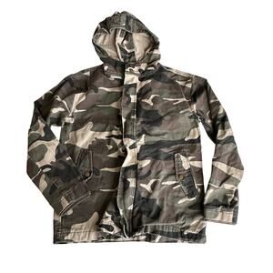 DIP Camo Military Hooded Jacket - Boys Size Large (12-14)
